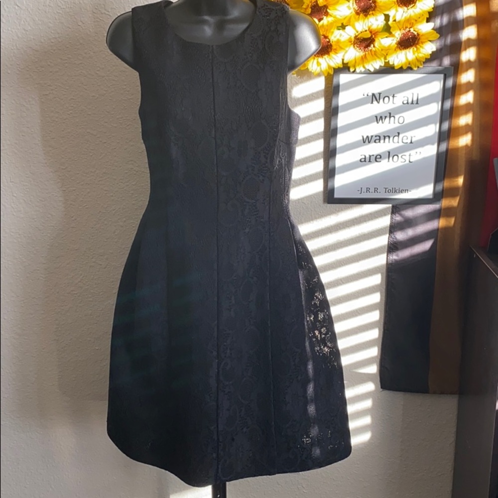 Calvin Klein Black Floral Dress